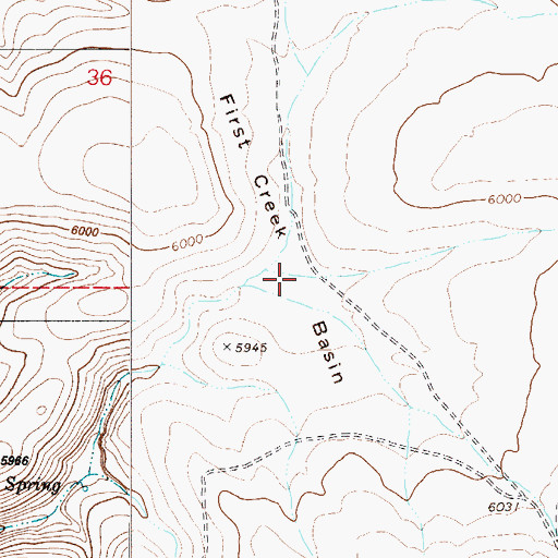 Topographic Map of First Creek Basin, NV