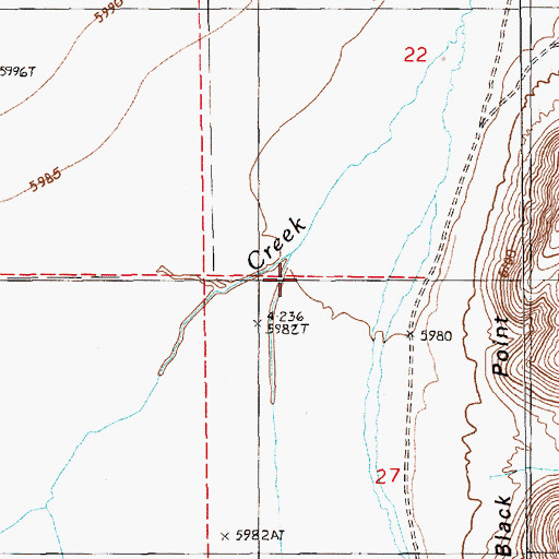 Topographic Map of Fish Creek, NV