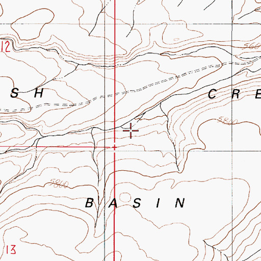 Topographic Map of Fish Creek Basin, NV