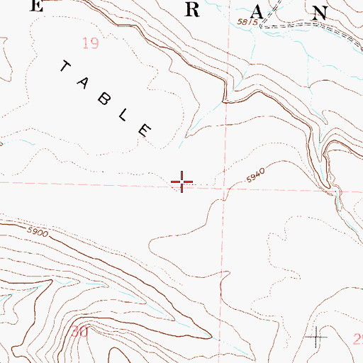 Topographic Map of Fish Creek Table, NV