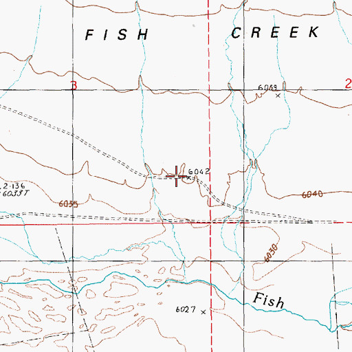 Topographic Map of Fish Creek Valley, NV