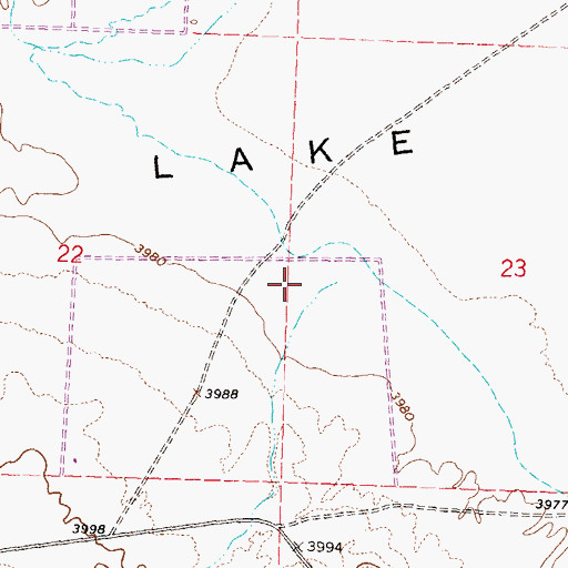 Topographic Map of Fish Springs Creek, NV