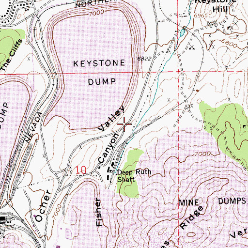 Topographic Map of Fisher Canyon, NV