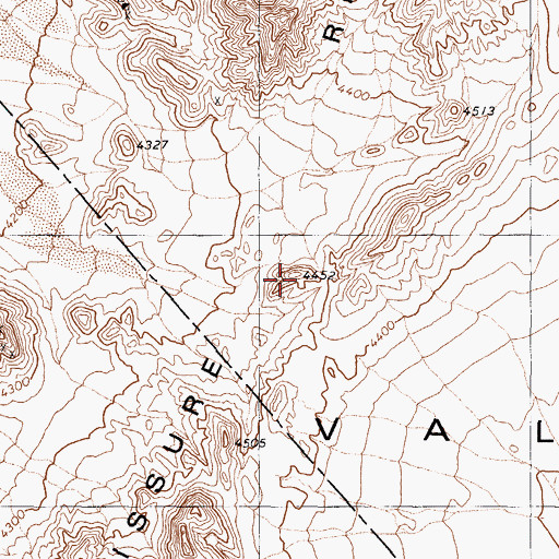 Topographic Map of Fissure Ridge, NV