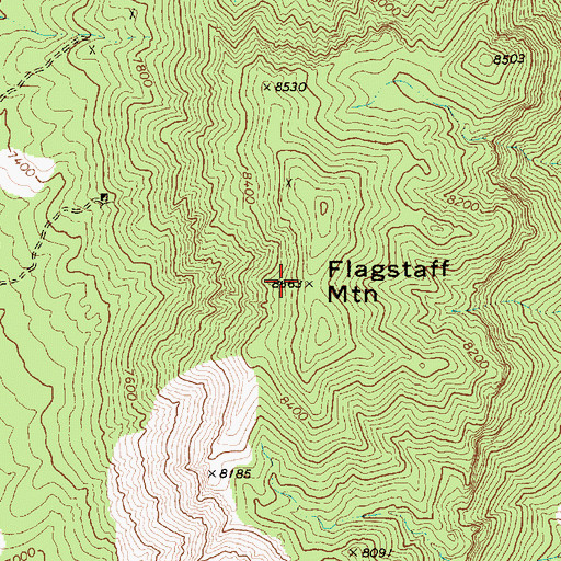 Topographic Map of Flagstaff Mountain, NV