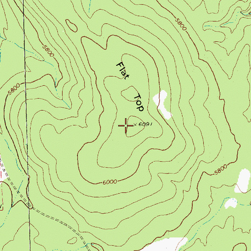 Topographic Map of Flat Top, NV