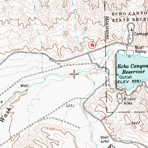 Topographic Map of Flatnose Wash, NV