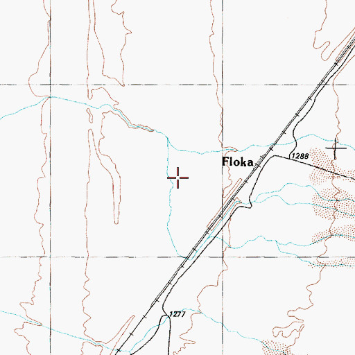 Topographic Map of Floka, NV