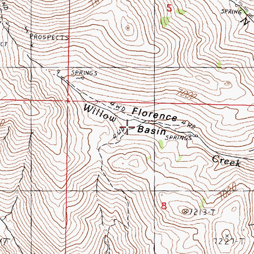 Topographic Map of Florence Basin, NV