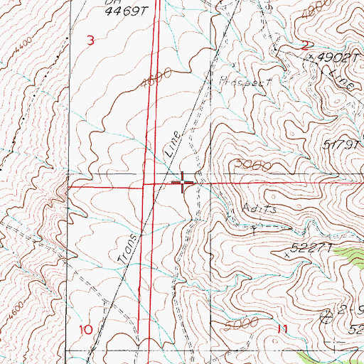 Topographic Map of Florida Canyon, NV