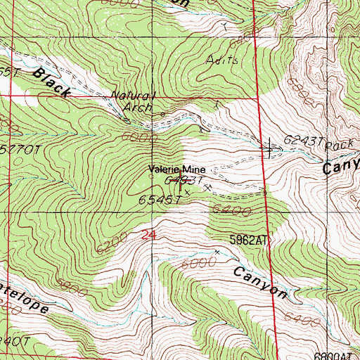 Topographic Map of Fluorspar Mine, NV