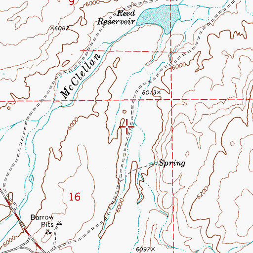 Topographic Map of Fordman Creek, NV