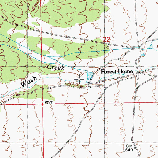 Topographic Map of Forest Home Creek, NV