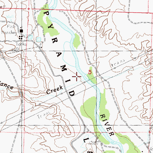 Topographic Map of Fort Defiance Creek, NV