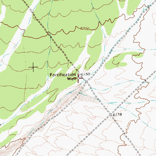 Topographic Map of Fortification Well, NV