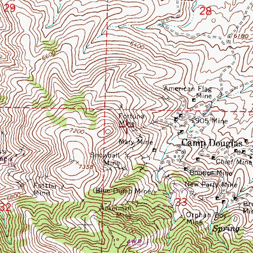 Topographic Map of Fortuna Mine, NV