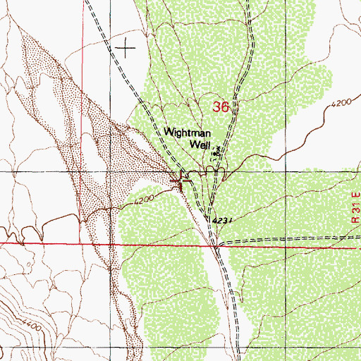 Topographic Map of Fourmile Canyon, NV