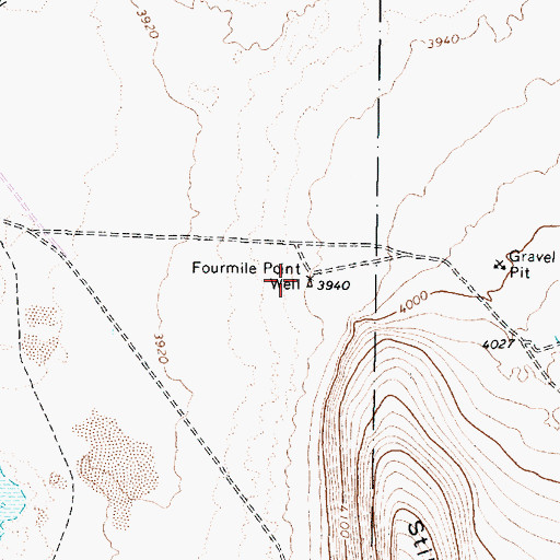 Topographic Map of Fourmile Point Well, NV