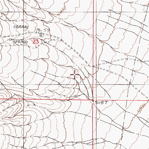Topographic Map of Frank Helen Canyon, NV