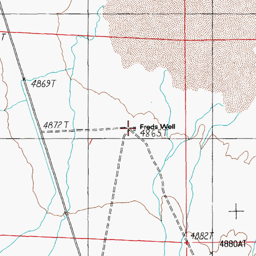 Topographic Map of Freds Well, NV
