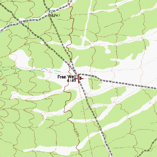 Topographic Map of Free Well, NV