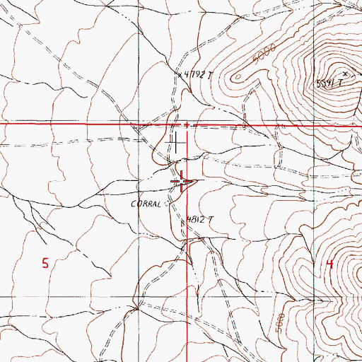 Topographic Map of French Boy Canyon, NV