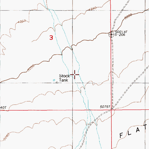 Topographic Map of Frenchie Creek, NV