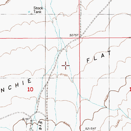 Topographic Map of Frenchie Flat, NV