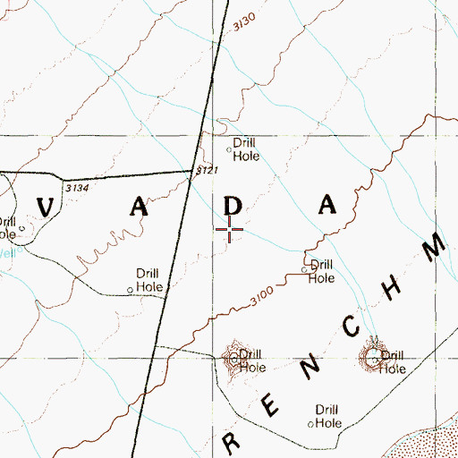 Topographic Map of Frenchman Flat, NV