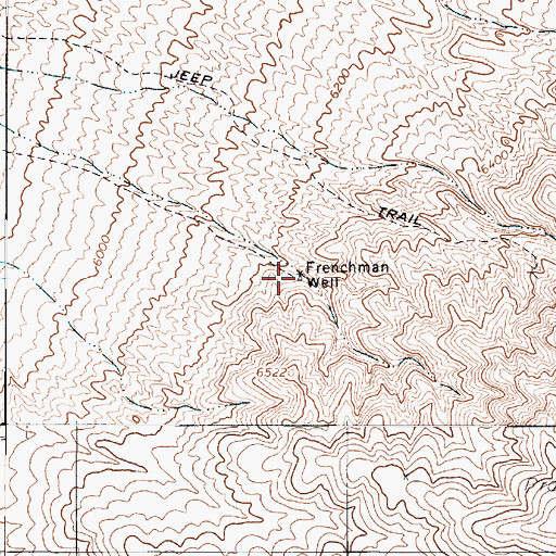 Topographic Map of Frenchman Well, NV