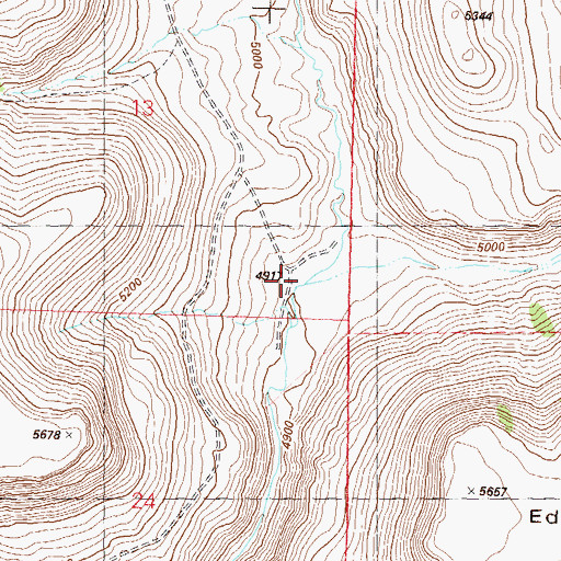 Topographic Map of Frog Creek, NV