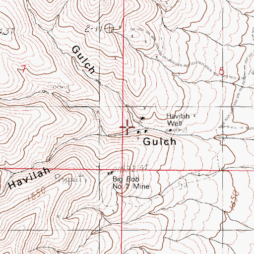 Topographic Map of Gaffney Gulch, NV