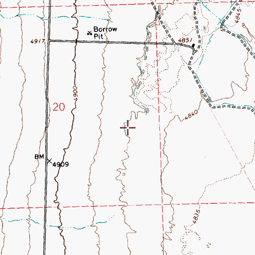 Topographic Map of Gamble Creek, NV