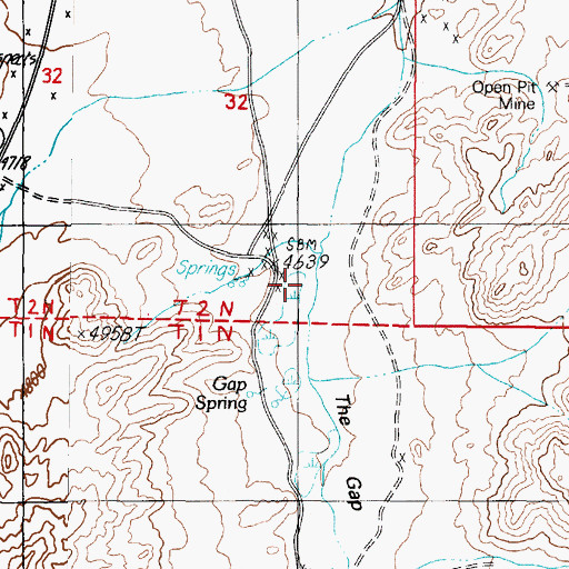 Topographic Map of Gap Spring, NV