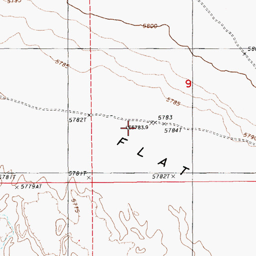 Topographic Map of Garcia Flat, NV