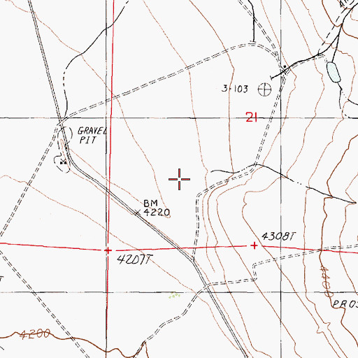 Topographic Map of Garden Creek, NV