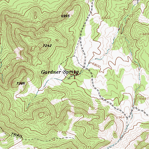 Topographic Map of Gardner Spring, NV