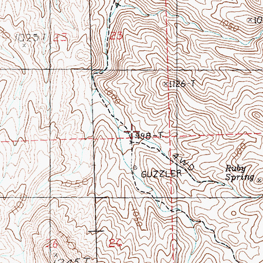Topographic Map of Garnet Valley, NV