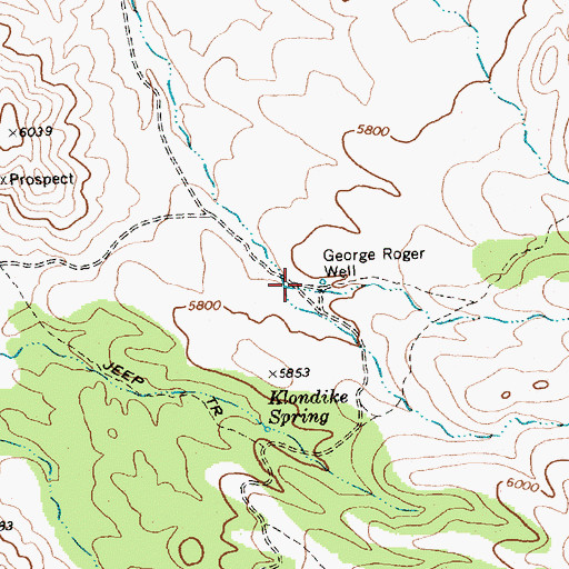 Topographic Map of George Roger Well, NV