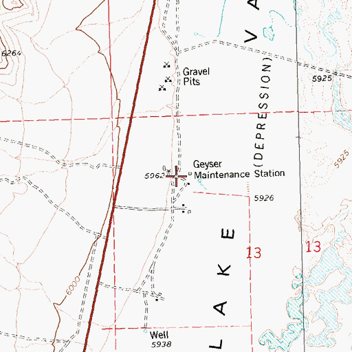 Topographic Map of Geyser Maintenance Station, NV