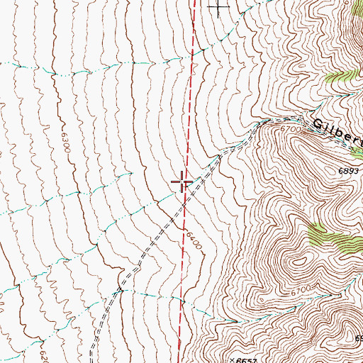 Topographic Map of Gilbert Canyon, NV