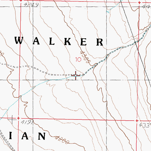 Topographic Map of Gillis Canyon, NV