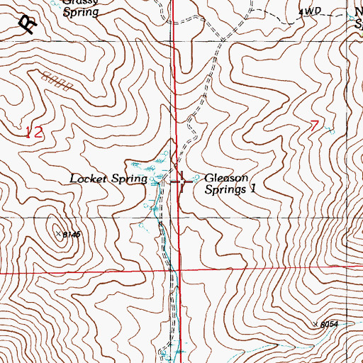 Topographic Map of Gleason Spring One, NV