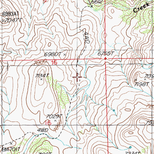 Topographic Map of Goicoechea Ranch, NV