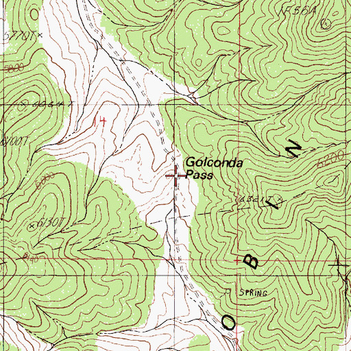 Topographic Map of Golconda Pass, NV