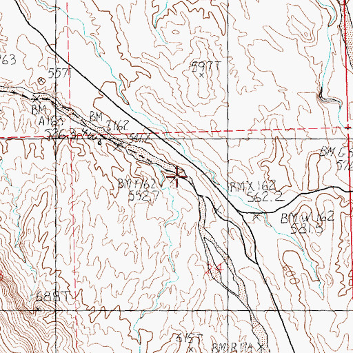 Topographic Map of Gold Butte Wash, NV