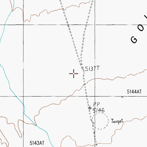 Topographic Map of Gold Flat Well Number One, NV