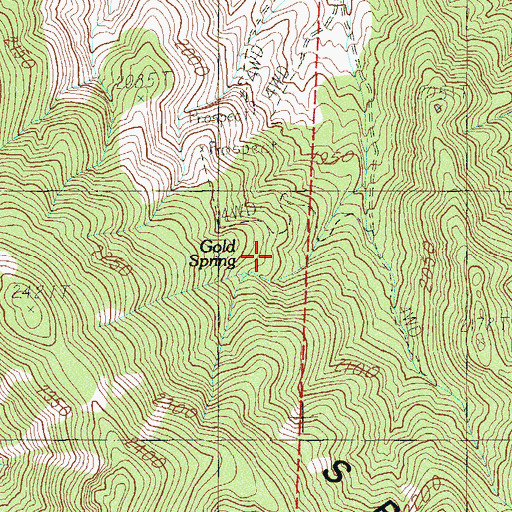 Topographic Map of Gold Spring, NV