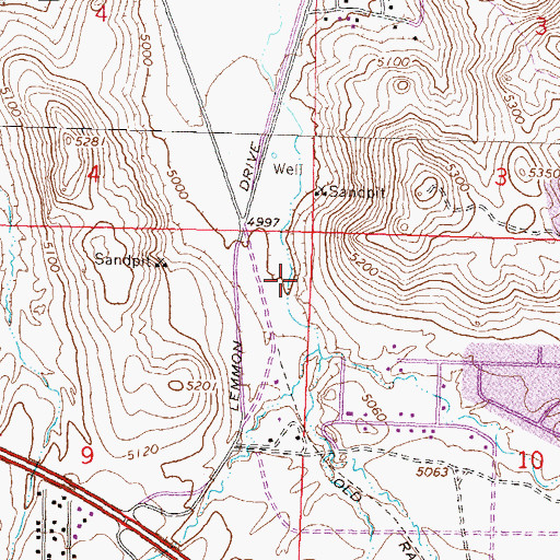 Topographic Map of Golden Valley, NV