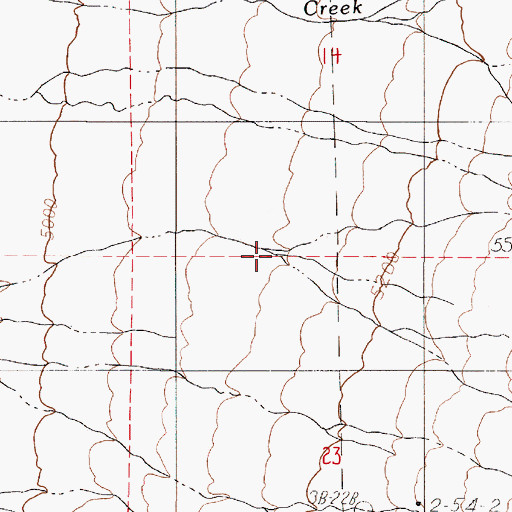 Topographic Map of Gooseberry Creek, NV
